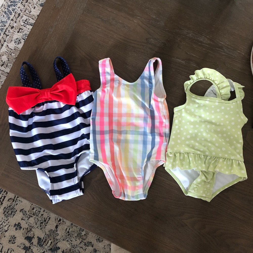 Baby girl swimsuit bundle of 3 size 0-3/3-6